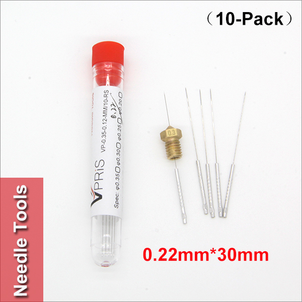 0.22mm Dredge needle for Clearing blocked holes(10-pack)
